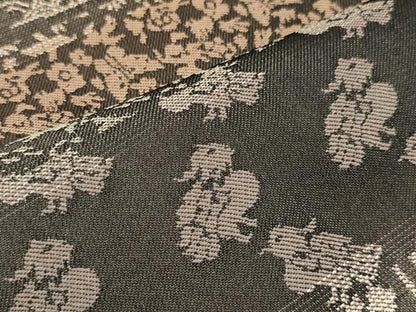 平和屋着物＃道中着　横段花鳥文　ほてい屋扱い　正絹　逸品　CAAT5808id