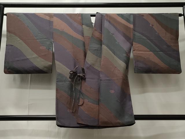 平和屋着物∞道中着　斜線吉祥文　正絹　逸品　CAAT5819id