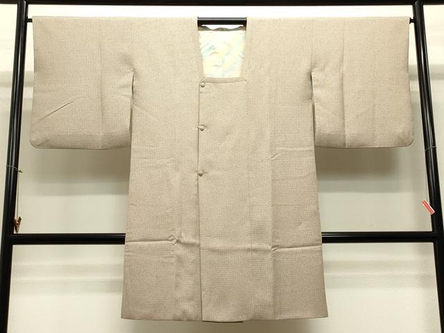 平和屋着物＃道行コート　格子吉祥文　ロング丈　正絹　逸品　CAAT5831id