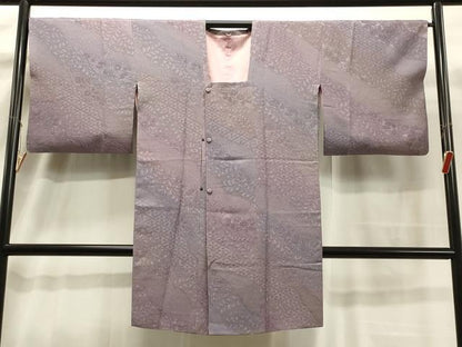 平和屋着物＃道行コート 霞文 暈し染め ロング丈 正絹 逸品 CAAT5859id
