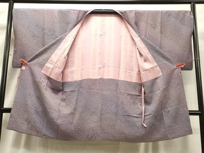 平和屋着物＃道行コート 霞文 暈し染め ロング丈 正絹 逸品 CAAT5859id