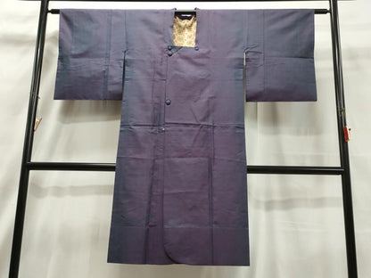 平和屋着物▽道行コート 単衣 霞文 ロング丈 正絹 逸品 CAAT5881id