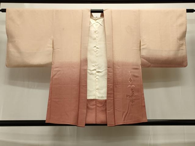 平和屋着物∞長羽織 総刺繍 草花文 暈し染め 正絹 逸品 CAAT5889id