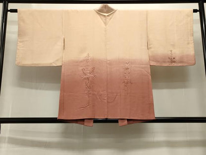平和屋着物∞長羽織 総刺繍 草花文 暈し染め 正絹 逸品 CAAT5889id