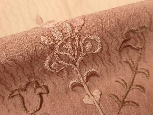 平和屋着物∞長羽織 総刺繍 草花文 暈し染め 正絹 逸品 CAAT5889id