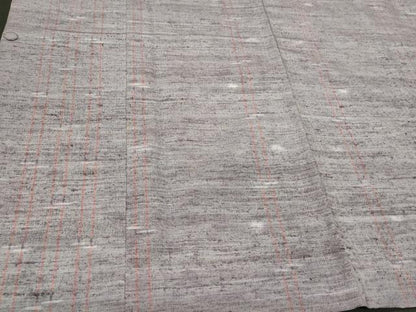 平和屋着物∞道行コート　紬地　間道　正絹　逸品　CAAT5903id
