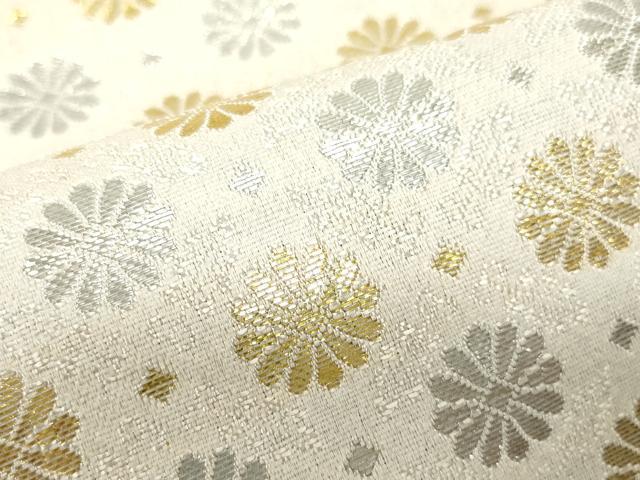 平和屋着物▽男性　長羽織　単衣　竹屋町刺繍　菊文　金銀糸　逸品　CAAT5915id