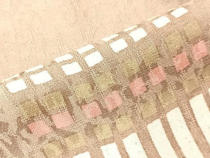 平和屋着物＃道行コート　幾何学文様　金彩　ロング丈　正絹　逸品　未使用　CAAT5927id