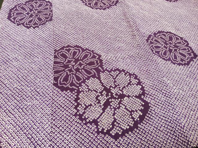 平和屋着物＃道中着 総絞り 舞花文 正絹 逸品 CAAT5935id