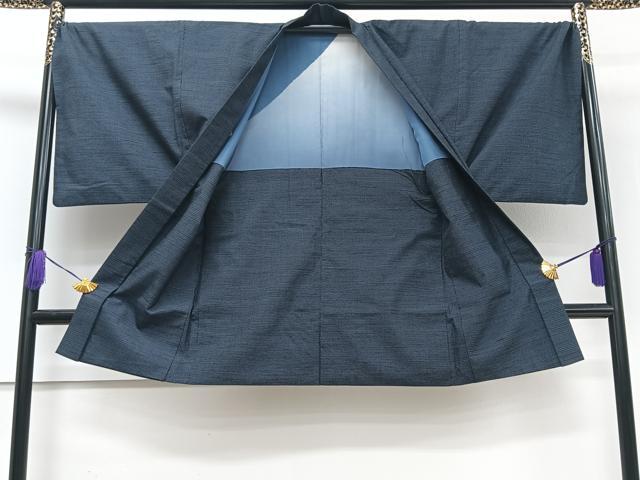 平和屋着物∞男性 長羽織 紬地 100亀甲 総詰め キングサイズ 正絹 逸品 CAAT5946id