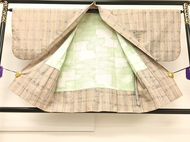 平和屋着物∞道中着 紬地 吉祥霞文 正絹 逸品 CAAT5948id