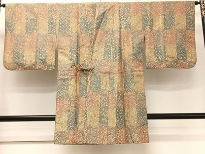 平和屋着物∞道中着　草花文　正絹　逸品　CAAT5965id