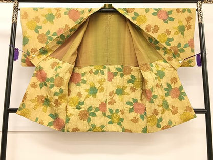 平和屋着物∞道中着 草花文 ロング丈 正絹 逸品 未使用 CAAT5970id