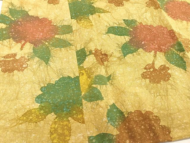 平和屋着物∞道中着 草花文 ロング丈 正絹 逸品 未使用 CAAT5970id