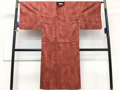 平和屋着物▽道行コート 単衣 霞文 ロング丈 正絹 逸品 CAAT5971id