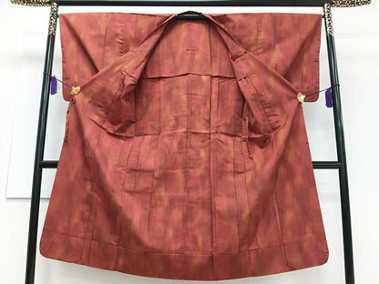 平和屋着物▽道行コート 単衣 霞文 ロング丈 正絹 逸品 CAAT5971id