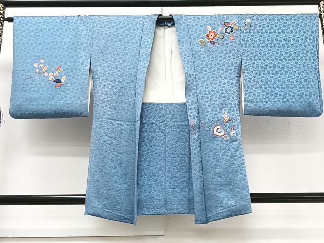 平和屋着物＃羽織　総刺繍　花唐草文　正絹　逸品　CAAT5973id