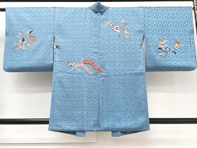 平和屋着物＃羽織　総刺繍　花唐草文　正絹　逸品　CAAT5973id