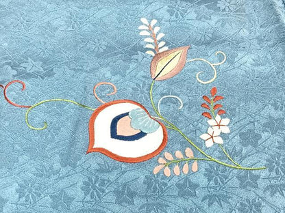 平和屋着物＃羽織　総刺繍　花唐草文　正絹　逸品　CAAT5973id