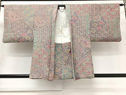 平和屋着物＃羽織　総絞り　切嵌花文　正絹　逸品　CAAT5975id
