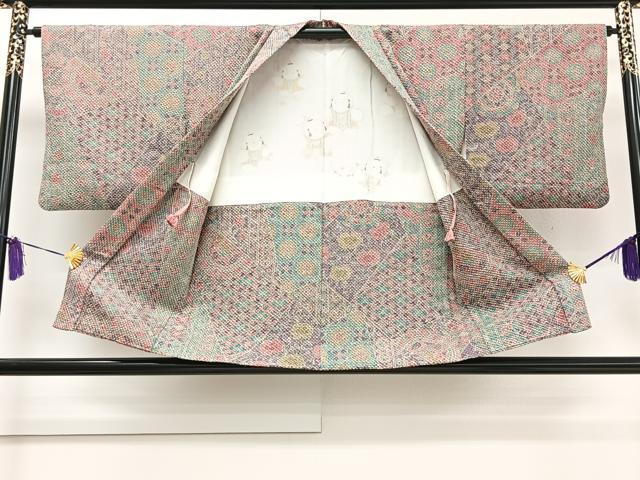 平和屋着物＃羽織　総絞り　切嵌花文　正絹　逸品　CAAT5975id