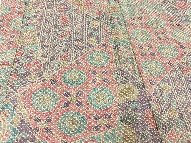 平和屋着物＃羽織　総絞り　切嵌花文　正絹　逸品　CAAT5975id