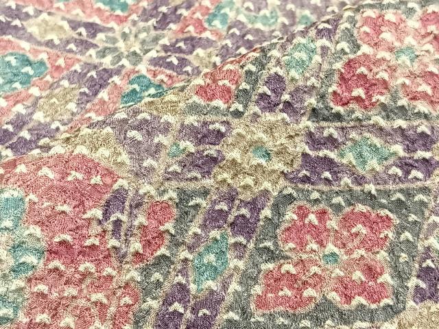 平和屋着物＃羽織　総絞り　切嵌花文　正絹　逸品　CAAT5975id