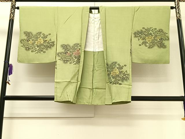 平和屋着物∞羽織 寿光織 草花文 金糸 正絹 逸品 CAAT5977id