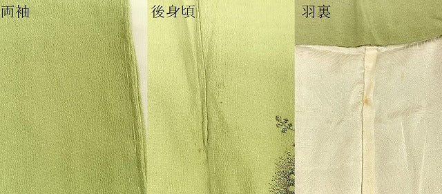 平和屋着物∞羽織 寿光織 草花文 金糸 正絹 逸品 CAAT5977id