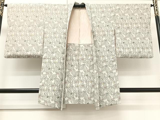 平和屋着物＃長羽織 寿光織 葉尽くし 金糸 正絹 逸品 CAAT5981id