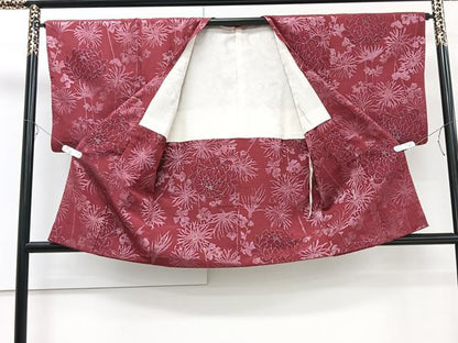 平和屋着物∞道行コート 寿光織 乱菊 銀糸 正絹 逸品 CAAT5991id