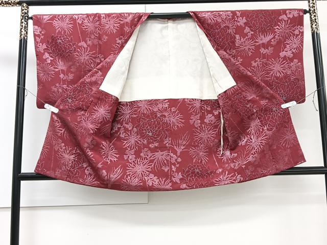 平和屋着物∞道行コート 寿光織 乱菊 銀糸 正絹 逸品 CAAT5991id