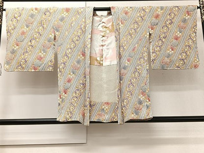 平和屋着物＃羽織　総絞り　斜線花唐草文　正絹　逸品　未使用　CAAT5994id