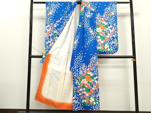 平和屋着物∵女の子　十三参り　子供　祝着・袋帯セット　駒刺繍　草花文　金彩　逸品　CAAT6102ze