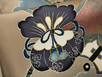 平和屋着物[]お宮参り　男の子　祝着　産着　初着　のしめ　宝尽くし　暈し染め　金彩　逸品　CAAT6127ze