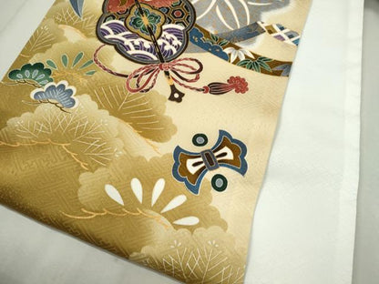平和屋着物[]お宮参り　男の子　祝着　産着　初着　のしめ　刺繍　龍　兜　吉祥松文　金彩　逸品　CAAT6129ze