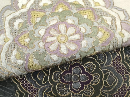平和屋着物●中国三大刺繍 蘇州刺繍 スワトウ刺繍 総刺繍 訪問着 正倉院花文 暈し染め 金糸 正絹 逸品 CAAT6149ze