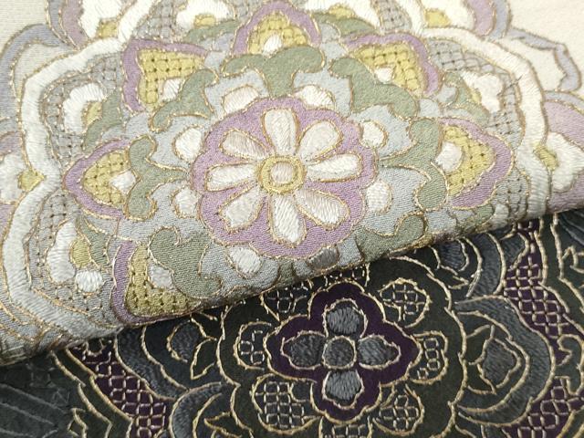 平和屋着物●中国三大刺繍 蘇州刺繍 スワトウ刺繍 総刺繍 訪問着 正倉院花文 暈し染め 金糸 正絹 逸品 CAAT6149ze