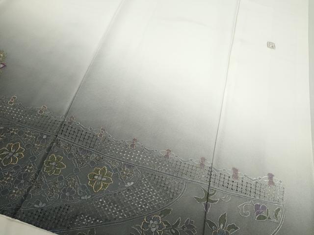 平和屋着物●中国三大刺繍 蘇州刺繍 スワトウ刺繍 総刺繍 訪問着 正倉院花文 暈し染め 金糸 正絹 逸品 CAAT6149ze