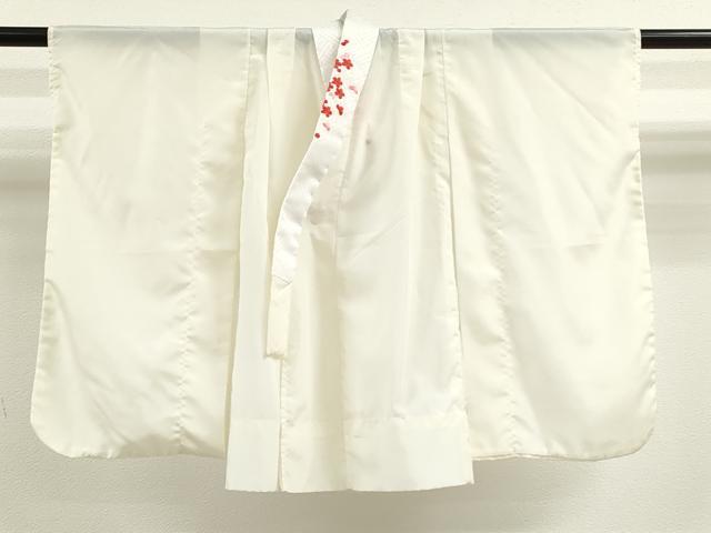 平和屋着物[]七五三　女の子　３歳　祝着　三つ身　長襦袢セット　草花文　金彩　洗える着物　CAAT6176ze