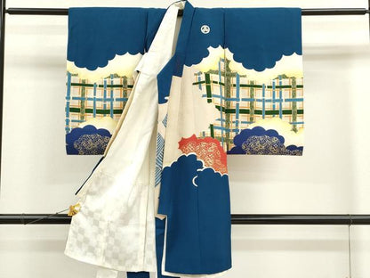 平和屋着物[]お宮参り　男の子　祝着　産着　初着　のしめ　刺繍　鷹　龍　狛獅子　吉祥花文　金彩　逸品　CAAT6203ze