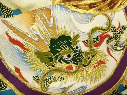 平和屋着物[]お宮参り　男の子　祝着　産着　初着　のしめ　刺繍　鷹　龍　狛獅子　吉祥花文　金彩　逸品　CAAT6203ze