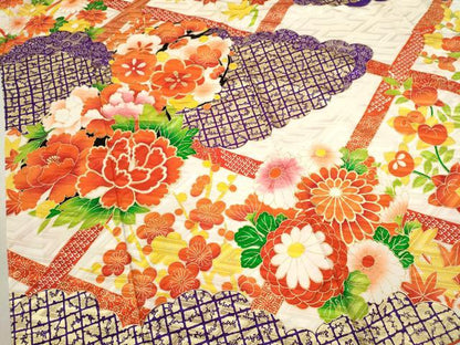 平和屋着物∵女の子 十三参り 子供 祝着 雲取り吉祥草花文 金彩 逸品 CAAT6239ze