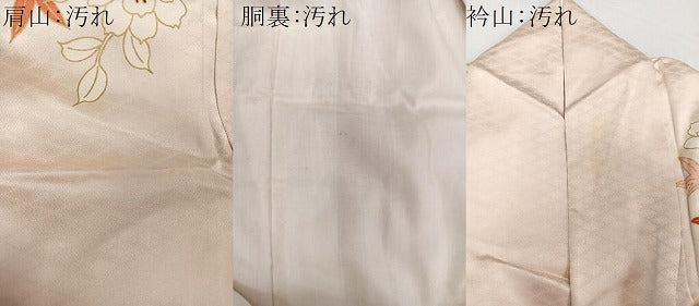 平和屋着物□訪問着 駒刺繍 枝花文 金彩 正絹 逸品 CAAT6498xi