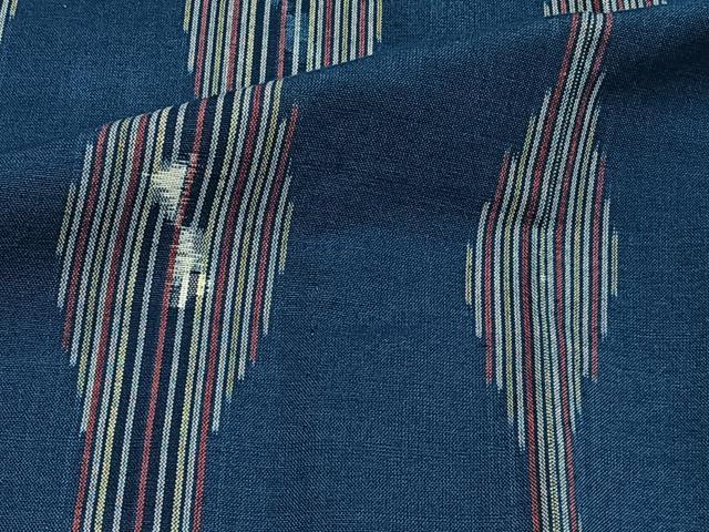 平和屋着物▽上質な小紋　単衣　立涌文　綿　逸品　未使用　CAAT6541xi