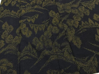 平和屋着物▽上質な紬 単衣 遠山樹林文 正絹 逸品 CAAT6547xi