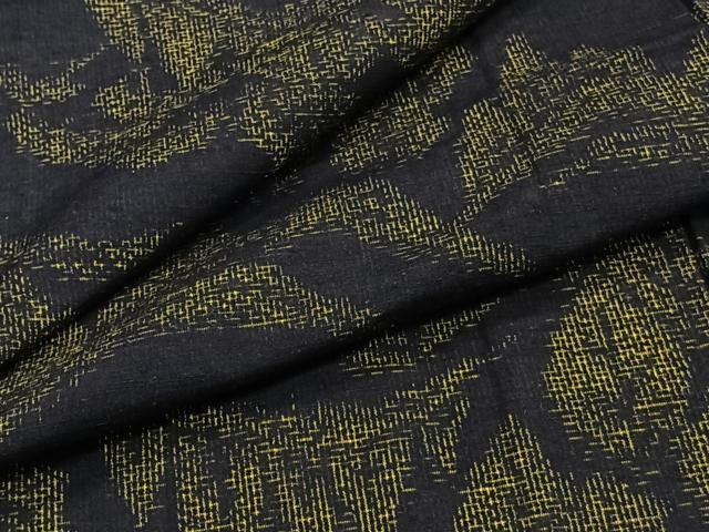 平和屋着物▽上質な紬 単衣 遠山樹林文 正絹 逸品 CAAT6547xi