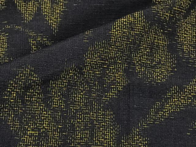 平和屋着物▽上質な紬 単衣 遠山樹林文 正絹 逸品 CAAT6547xi