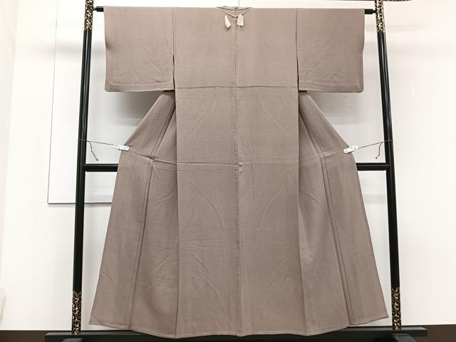 平和屋着物▽上質な色無地 単衣 赤白橡色 正絹 逸品 CAAT6549xi