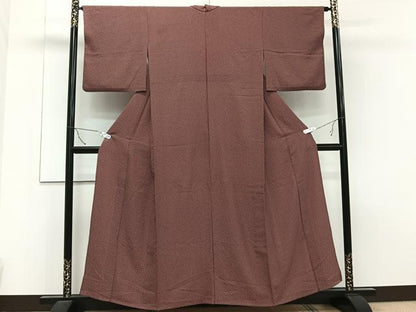 平和屋着物▽上質な小紋 単衣 市松文様 正絹 逸品 CAAT6551xi